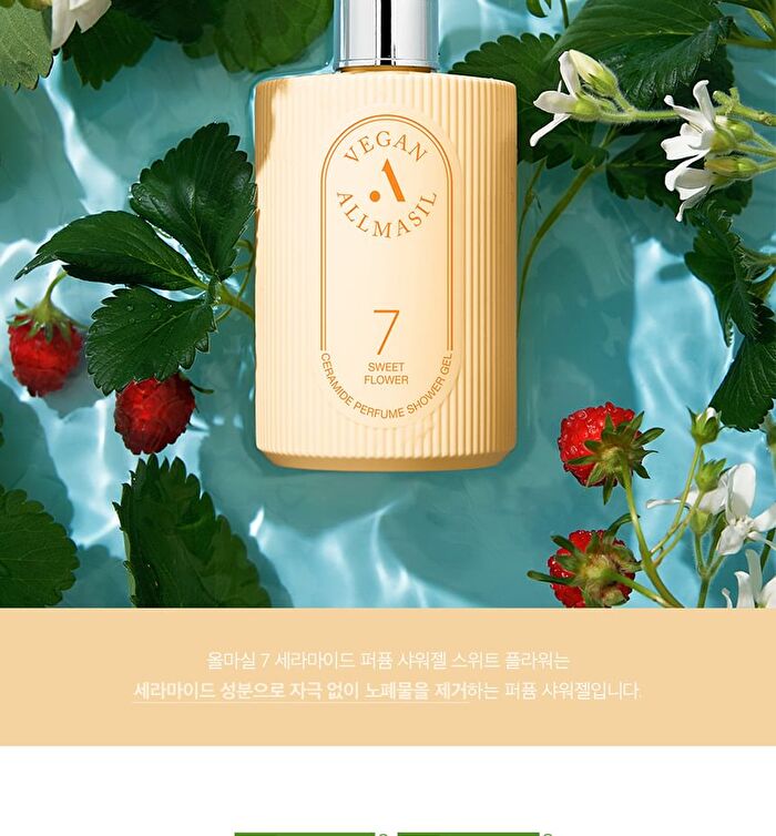 ALLMASIL Vegan 7 Ceramide Perfume Shower Gel Mini - 5 Types - Baby Powder