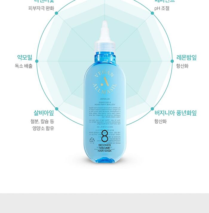 ALLMASIL Vegan 8 Seconds Volume Hair Mask Jumbo - 350ml