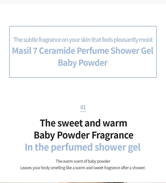 7 Ceramide Perfume Shower Gel - 5 Types - Baby Powder