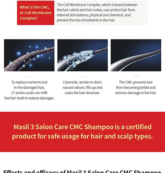 3 Salon Hair CMC Shampoo Mini - 150ml
