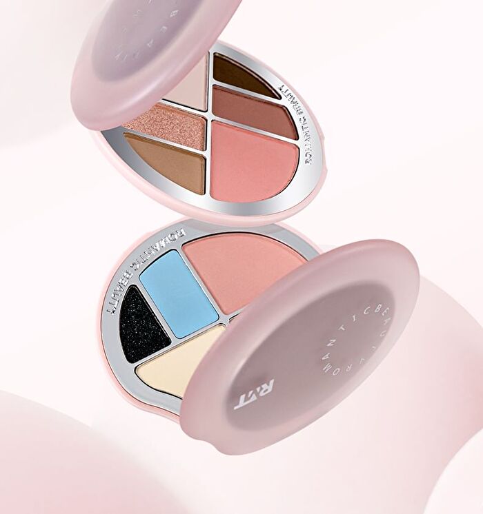Romantic Beauty 6-Color Imprint Makeup Eyeshadow Palette - 3 Types - #01 Pink Brown - 9g