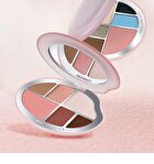 Romantic Beauty 6-Color Imprint Makeup Eyeshadow Palette - 3 Types - #01 Pink Brown - 9g