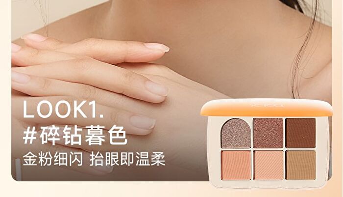 Six-Color Exquisite Eyeshadow Palette - 2 Types - 01# Sunset Disk - 9g