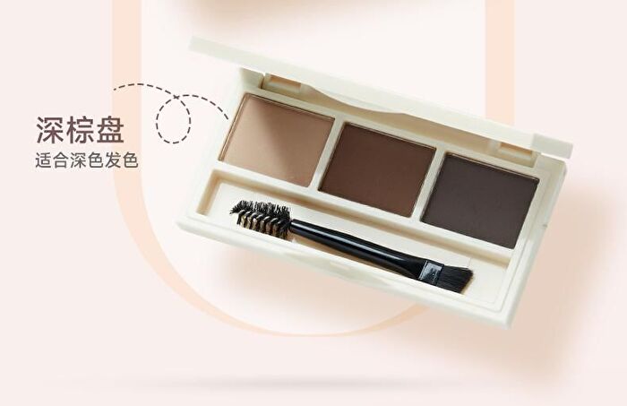 3D Shaping 3-Color Eyebrow Powder - 2 Types - Dark brown - 3.9g