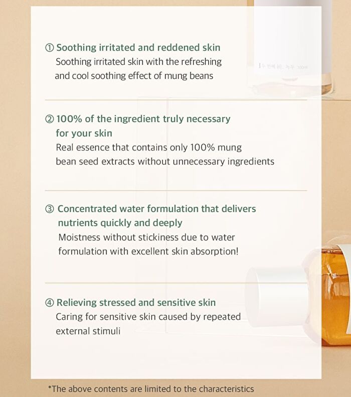 mixsoon Essence - 12 Types - Mung Bean Seed