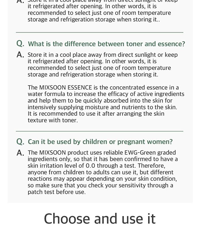 mixsoon Essence - 12 Types - Mung Bean Seed