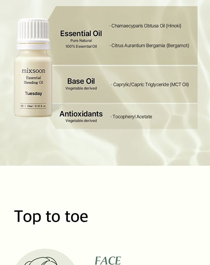 mixsoon Essential Blending Oil - 6 Types - Tuesday