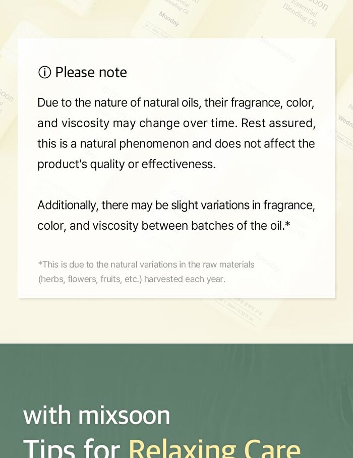 mixsoon Essential Blending Oil - 6 Types - Wednesday