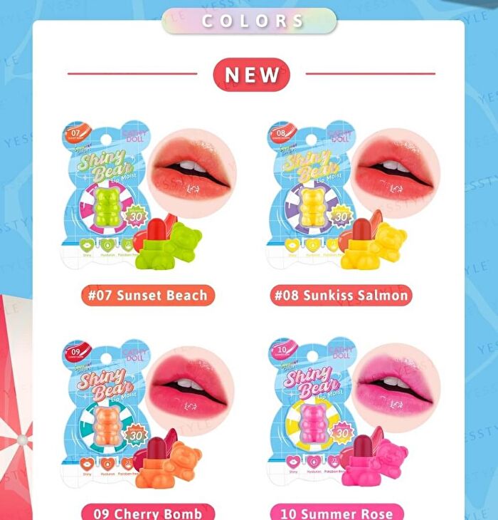 Shiny Bear Lip Moist - 10 Summer Rose