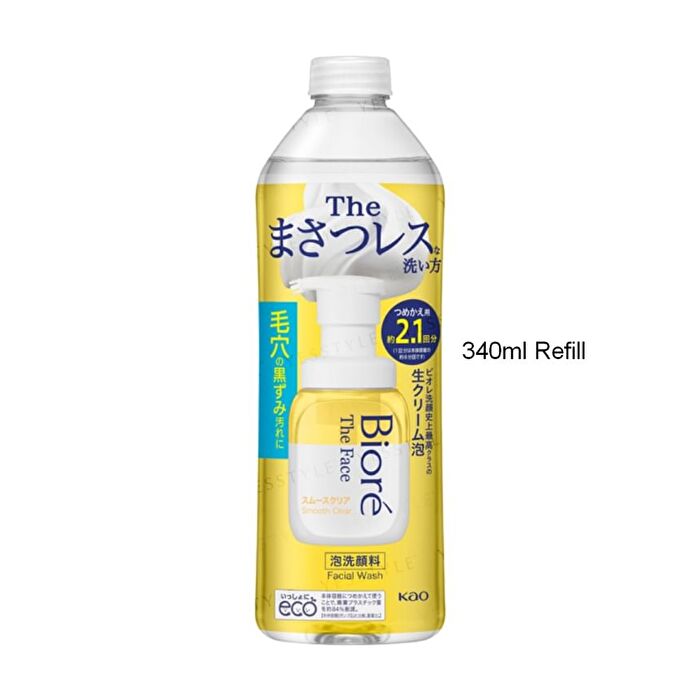 Biore The Face Foam Facial Cleanser Smooth Clear - 700ml Refill