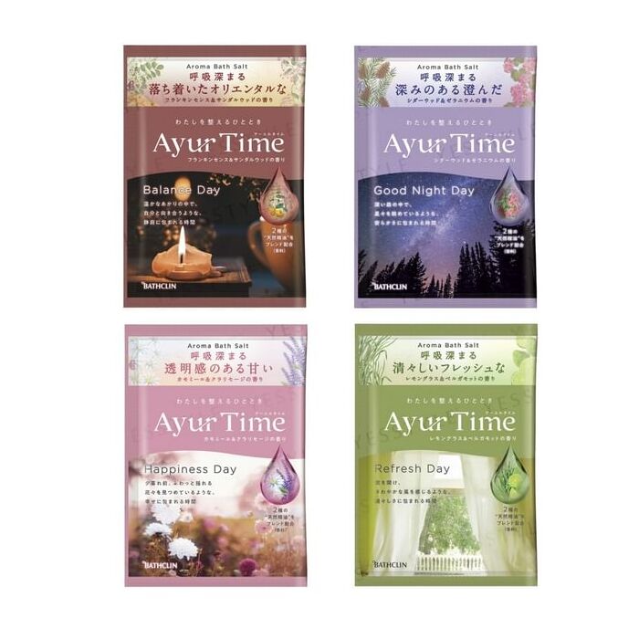 Bathclin Ayur Time Aroma Bath Salt - Happiness Day 40g