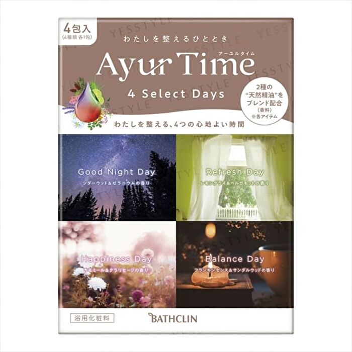 Ayur Time Aroma 4 Select Days Bath Salt Set - 40g x 4