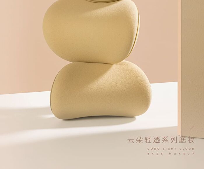 Uodo Skin-Friendly Makeup Puff - 2 Types - Round-Shape - 1pc