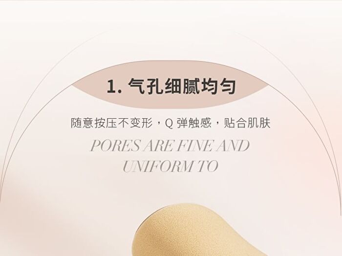 Uodo Skin-Friendly Makeup Puff - 2 Types - Round-Shape - 1pc