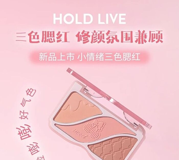 Hold Live Triple-Color Powder Blusher (1-2) - #H02 - 9g