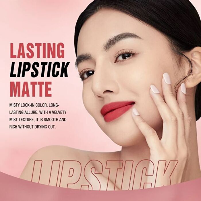 Misty Kiss Lock Color Matte Lipstick (15-18) - #M17 Revolt - 4g