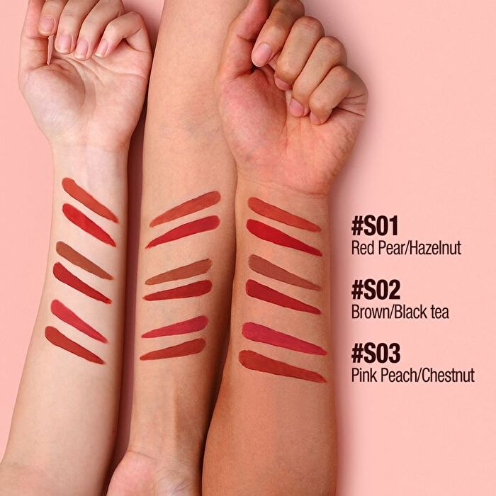 Matte Lock Color Lip Glaze Set - 3Types - #S03 - 2pcs