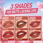 Matte Lock Color Lip Glaze Set - 3Types - #S03 - 2pcs