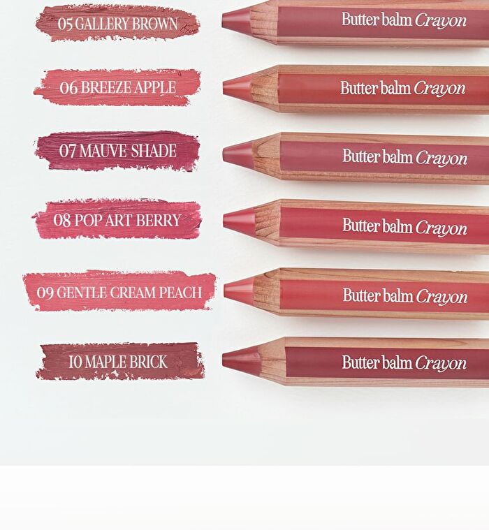 Butter Balm Crayon Set - 10 Colors - #07 Mauve Shade