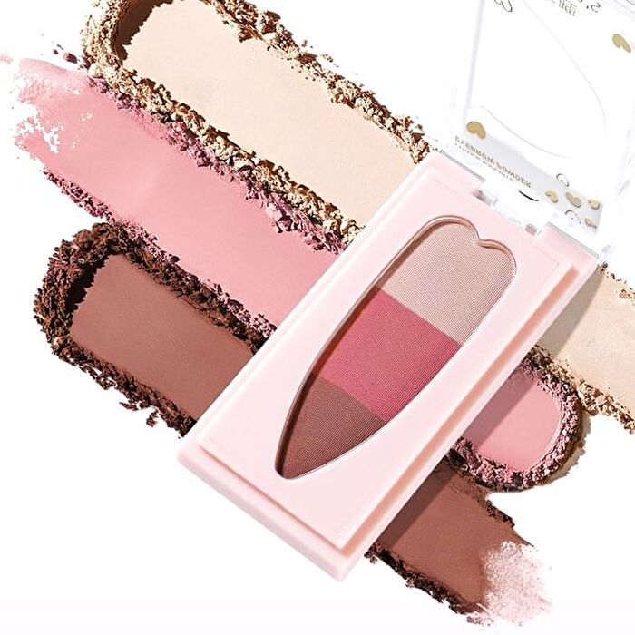 Gella\'s 3 Color Eyebrow Powder Palette - Purple - #01 Purple - 2.5g