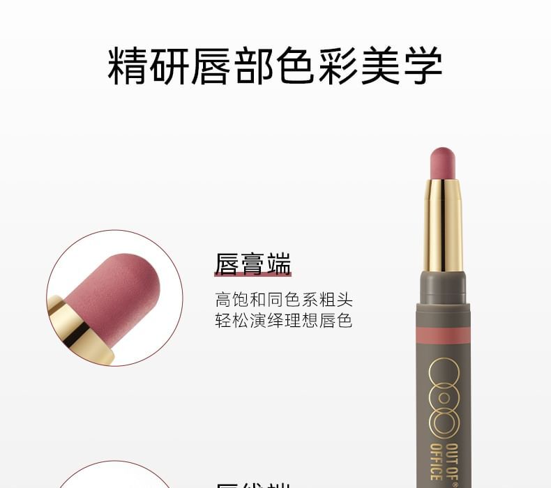 Out-of-office Dual-Ended Sculpting Lip Liner - 6 Colors - LP705# Tulip Pink (1g & 300mg)