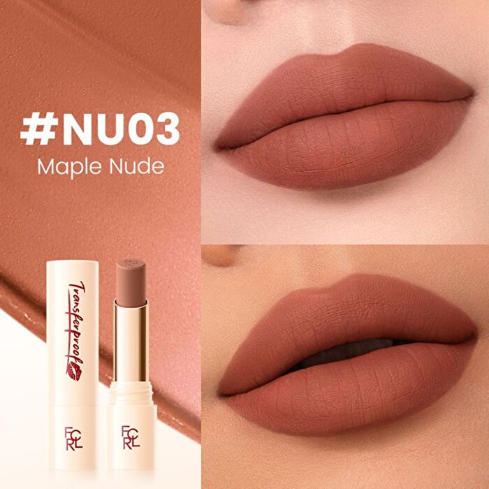 Focallure Transferproof Matte Lipstick - 4 Colors - #NU01 Brick Nude - 3.5g