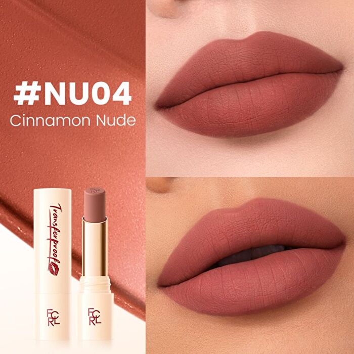 Focallure Transferproof Matte Lipstick - 4 Colors - #NU01 Brick Nude - 3.5g