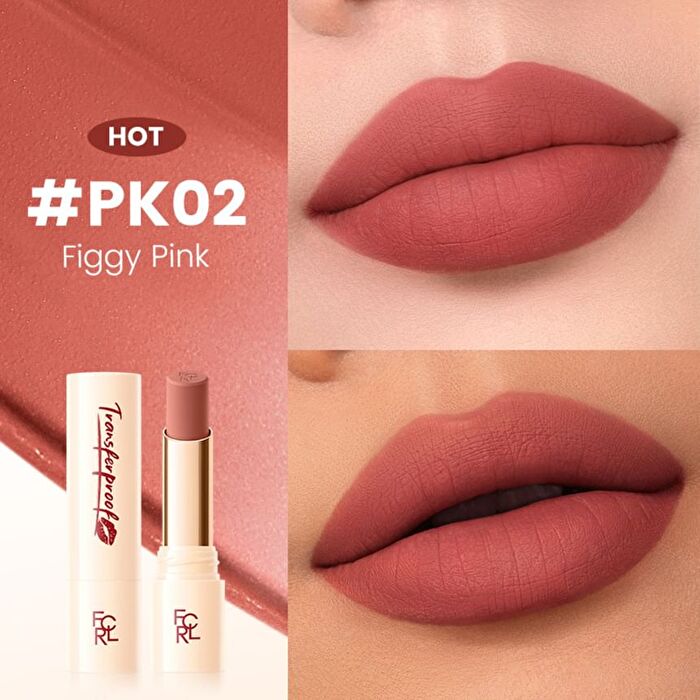 Focallure Transferproof Matte Lipstick - 3 Colors - #PK01 Coral Pink - 3.5g