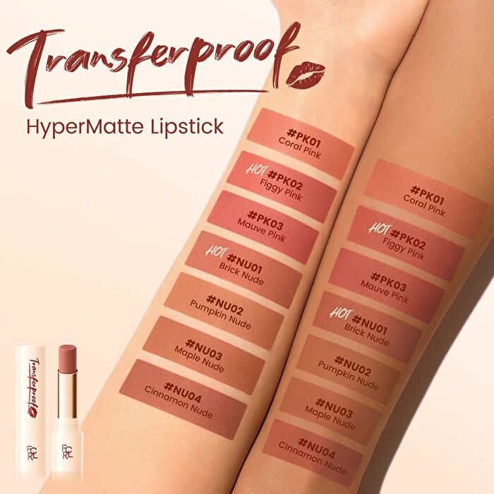 Focallure Transferproof Matte Lipstick - 3 Colors - #PK03 Mauve Pink - 3.5g