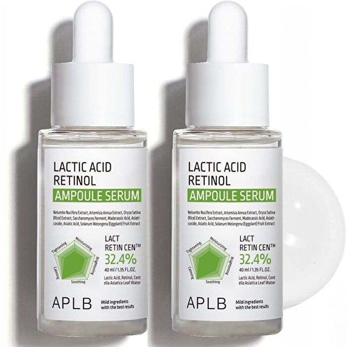 Aplb Lactic Acid Retinol Ampoule Serum Set - 40ml x 2 pcs
