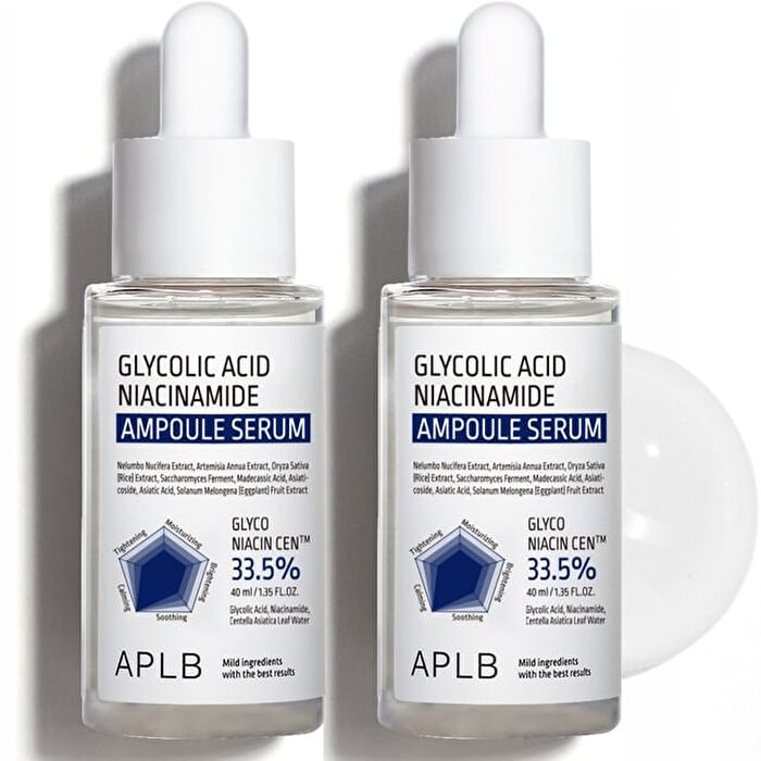 Aplb Glycolic Acid Niacinamide Ampoule Serum Set - 40ml x 2 pcs