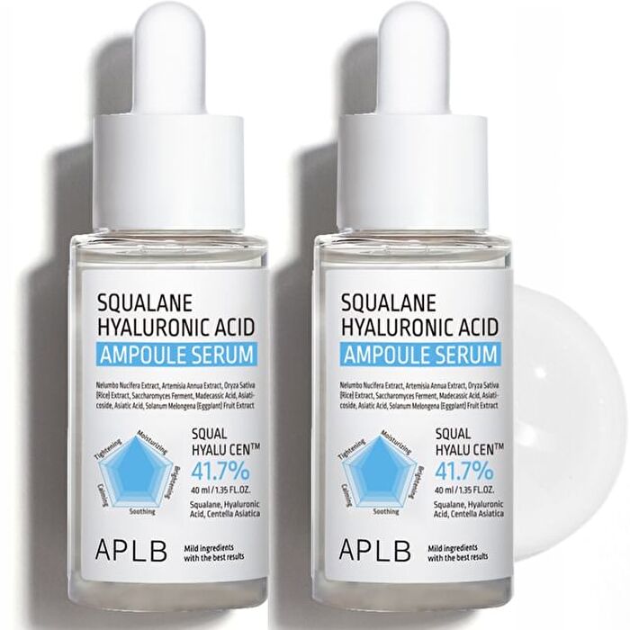 Aplb Squalane Hyaluronic Acid Ampoule Serum Set - 40ml x 2 pcs
