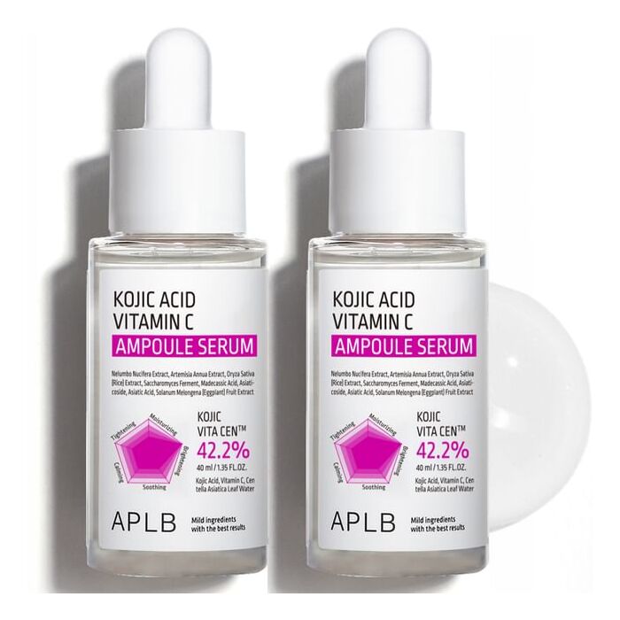 Aplb Kojic Acid Vitamin C Ampoule Serum Set - 40ml x 2 pcs