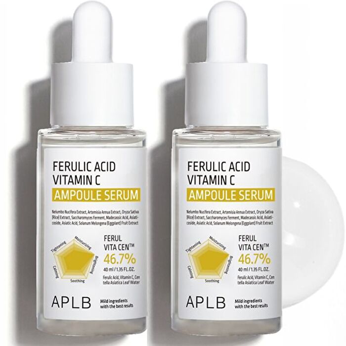 Aplb Ferulic Acid Vitamin C Ampoule Serum Set - 40ml x 2 pcs