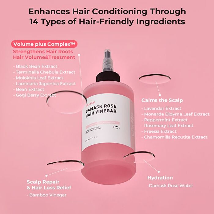 Grafen Damask Rose Hair Vinegar - 210ml