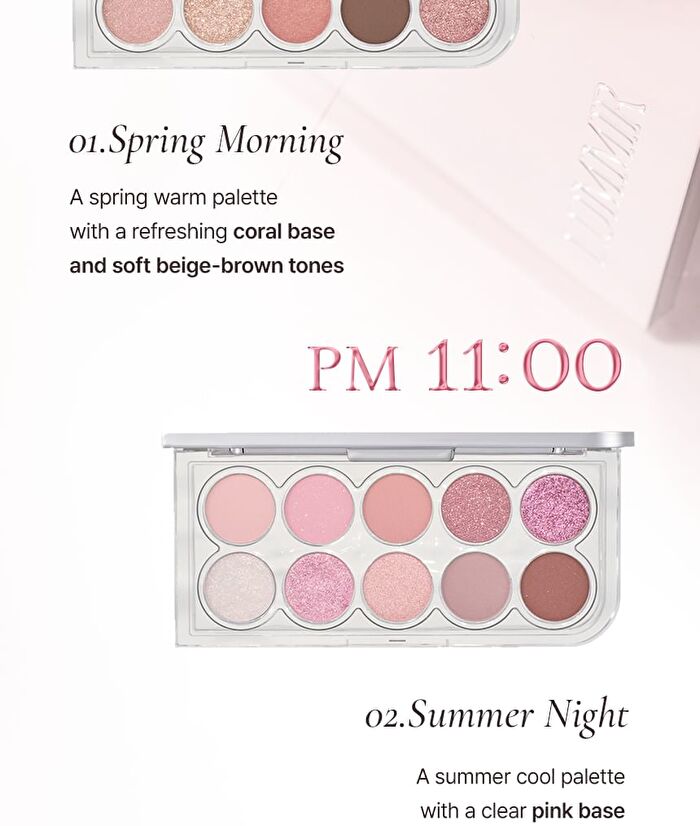 LUMMIR Light On My Eyes Shadow Palette - 2 Types - #01 Spring Morning