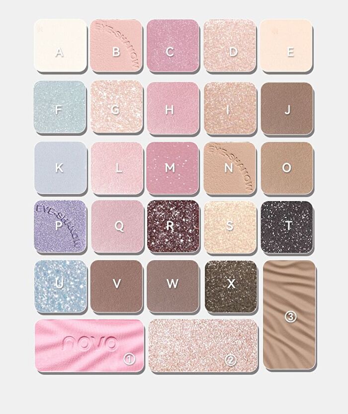 Blooming 27 Color Eyeshadow Comprehensive Palette - 2 Types - 02# Snowy Pear Blossom - 30g