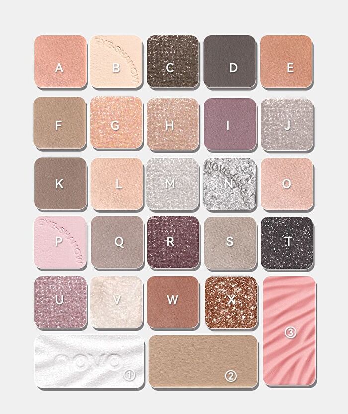 Blooming 27 Color Eyeshadow Comprehensive Palette - 2 Types - 02# Snowy Pear Blossom - 30g