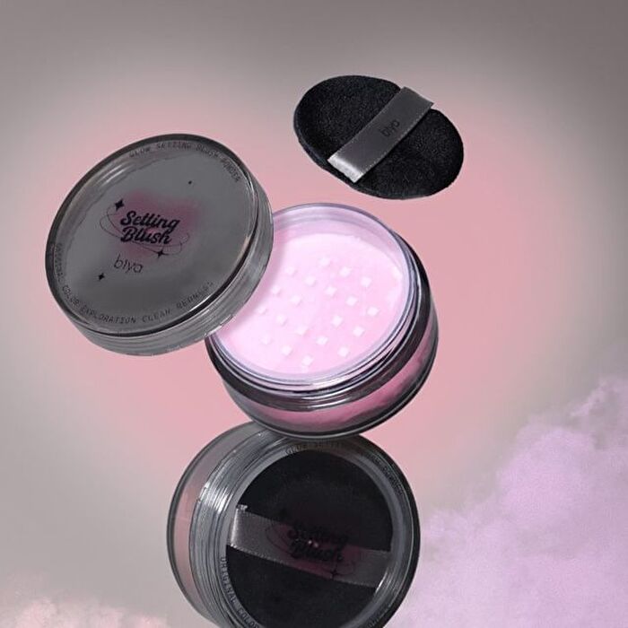 Glow Setting Blush Powder - 4 Colors - 104# Fine Shimmer Peach  - 6g