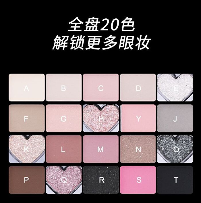 Y2K Mix And Match 20-Color Eyeshadow Palette - 2 Types - 102# Coconut Blue Black - 27.5g