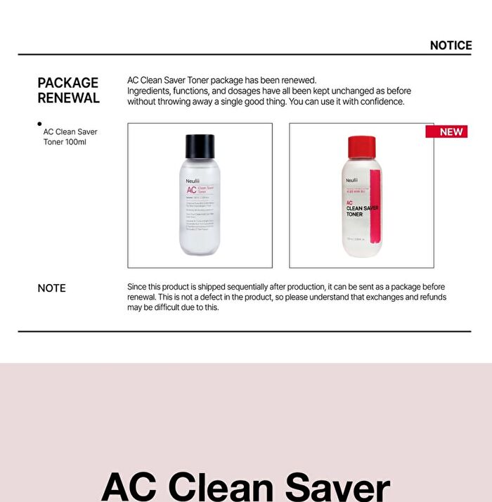 AC Clean Saver Toner - 2024 Version - 100ml