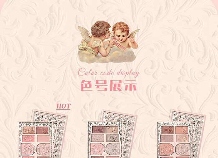 Cheerflor Brilliant Secret Series 10-Color Frame Eyeshadow Palette - 3 Types - CFR962 Spring Peach - 10g