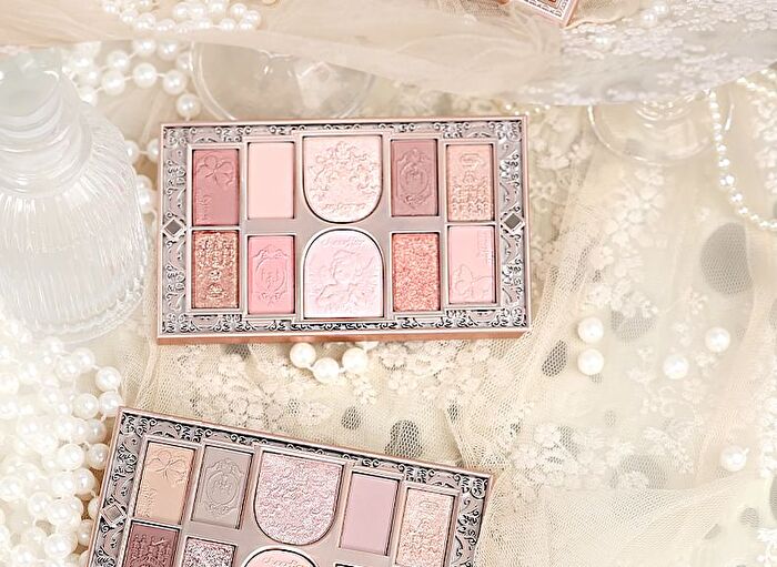Cheerflor Brilliant Secret Series 10-Color Frame Eyeshadow Palette - 3 Types - CFR962 Spring Peach - 10g