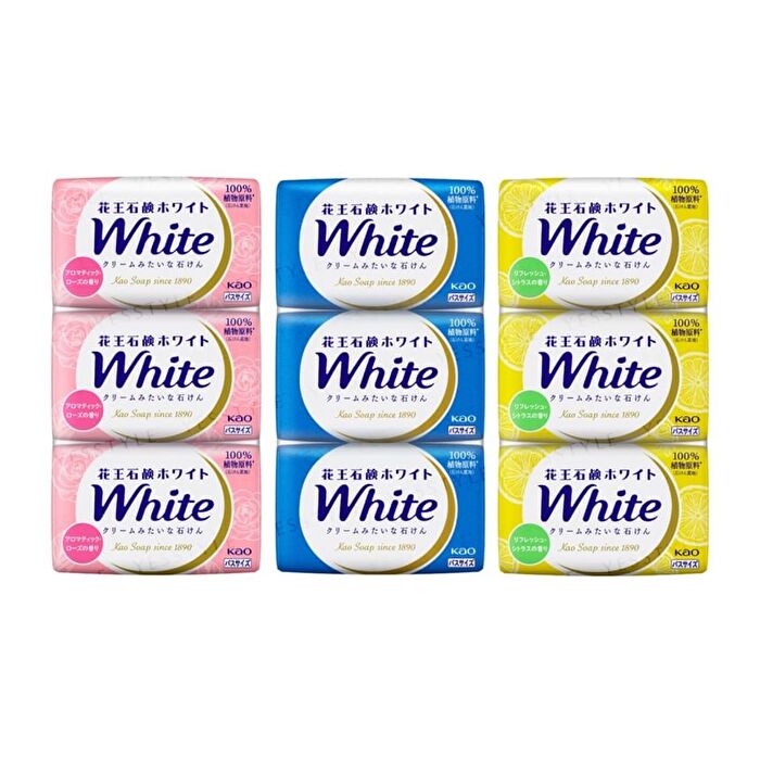White Body Soap - Floral - 85g × 6