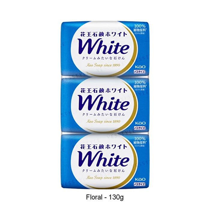 White Body Soap - Floral - 85g × 6