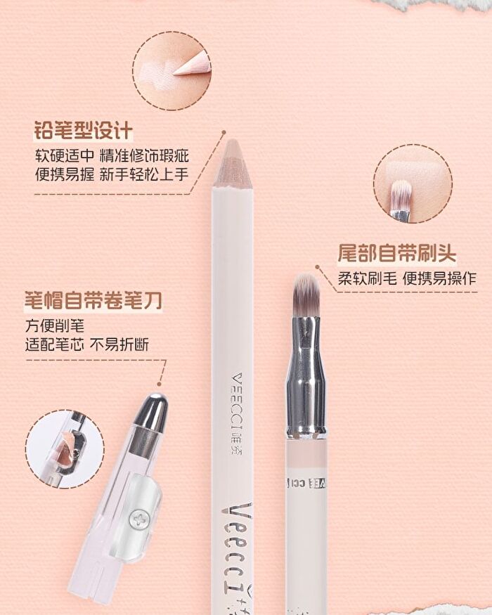 Veecci All Cover Double-Ended Concealer Pen - G01# Ivory - 2.3g