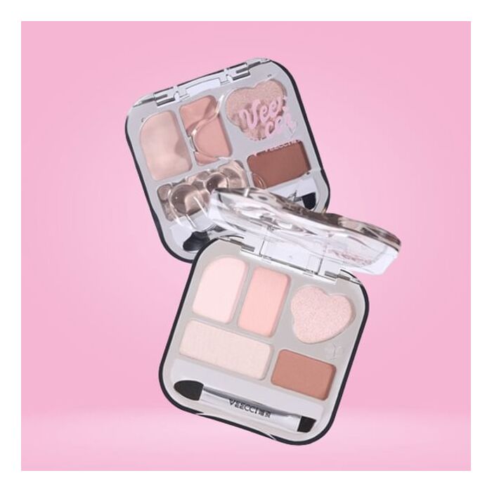 Veecci Shiny Vibrant Aegyo-Sal & Eyeshadow Palette - 2 Types - M02# Pink - 4g