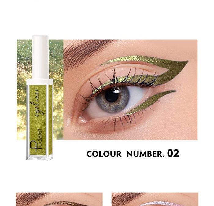 Waterproof Metallic Liquid Eyeliner - 12 Colors - 11# Gold  - 3g