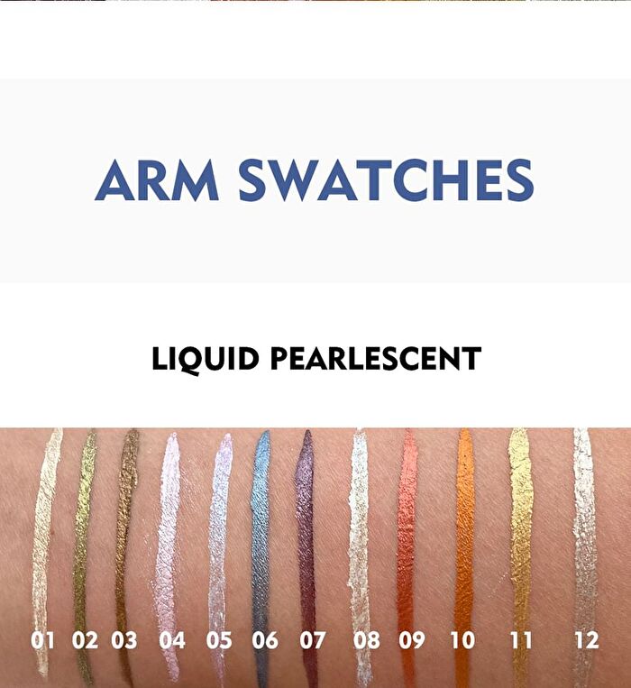 Waterproof Metallic Liquid Eyeliner - 12 Colors - 11# Gold  - 3g