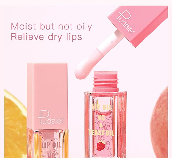 Clear Moisturizing Fruit Lip Oil - 4 Types - 01# Strawberry - 4.5g